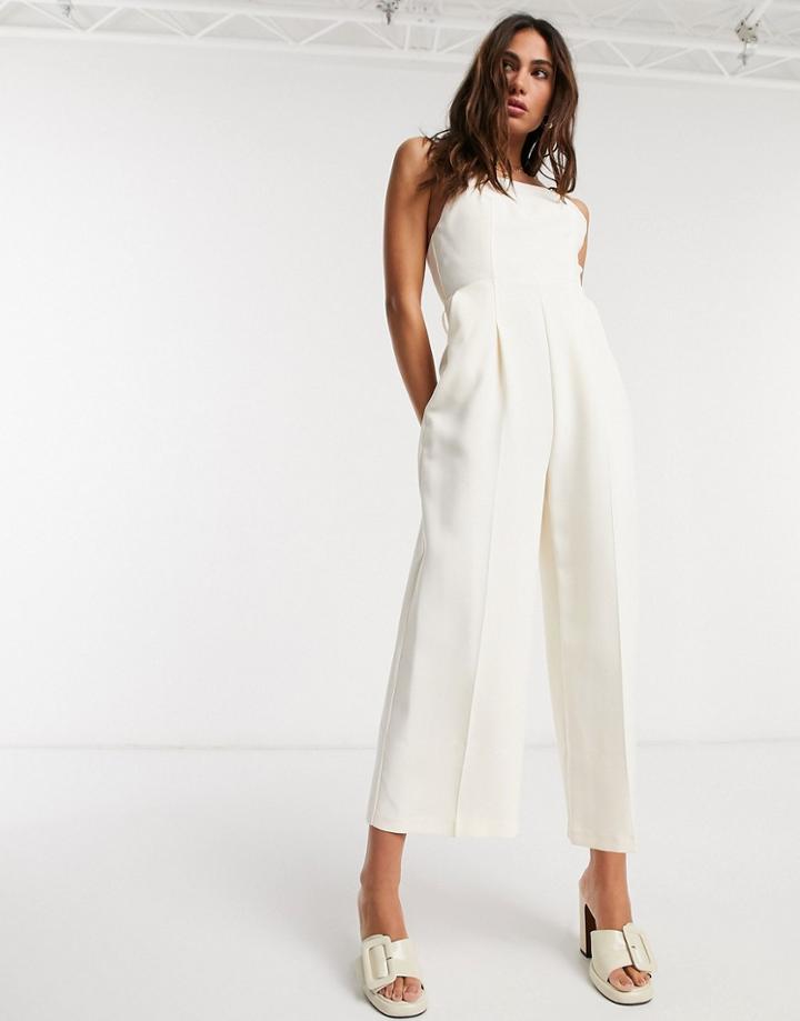 Topshop Strappy Back Jumper-white