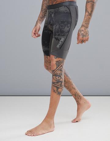 Skins Dnamic Compression Half Tights In Khaki Da99050023010 - Green