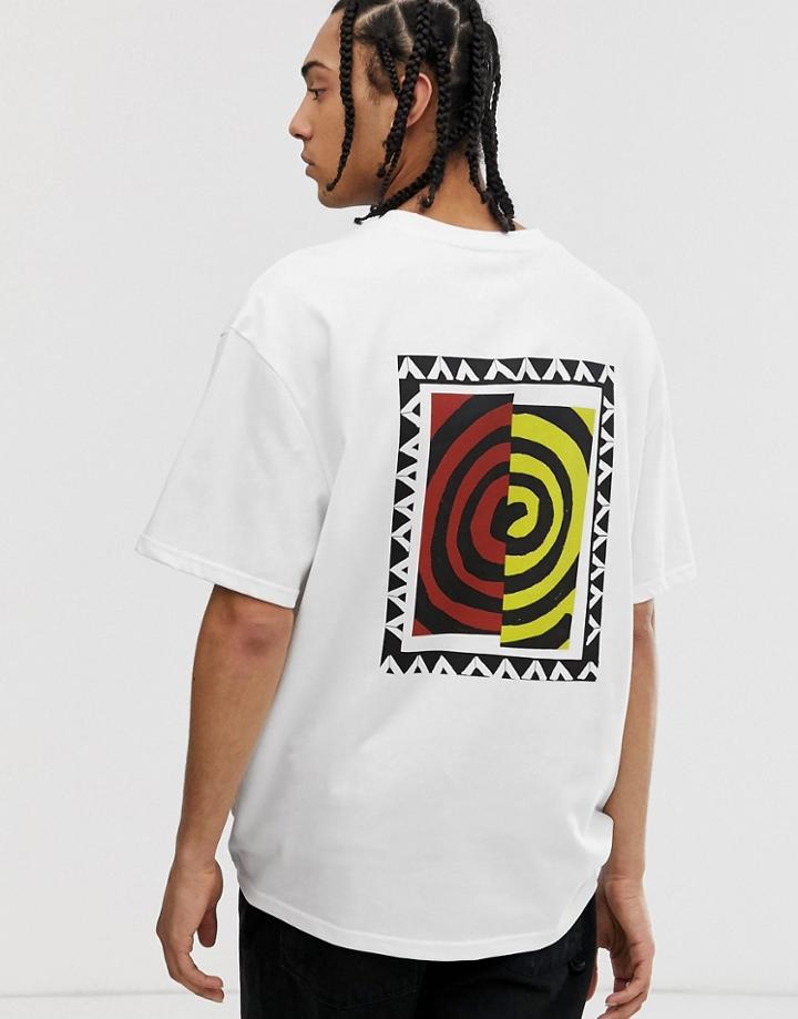 Weekday Great T-shirt With Swirl Print-white