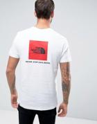 The North Face Red Box T-shirt Back Logo In White - White