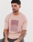 Pull & Bear T-shirt With Sunset Print In Pink - Pink