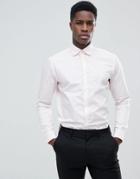 Esprit Slim Fit Smart Shirt In Pink With Easy Iron - Pink