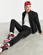 Asos Design Matching Smart Track Jacket In Black