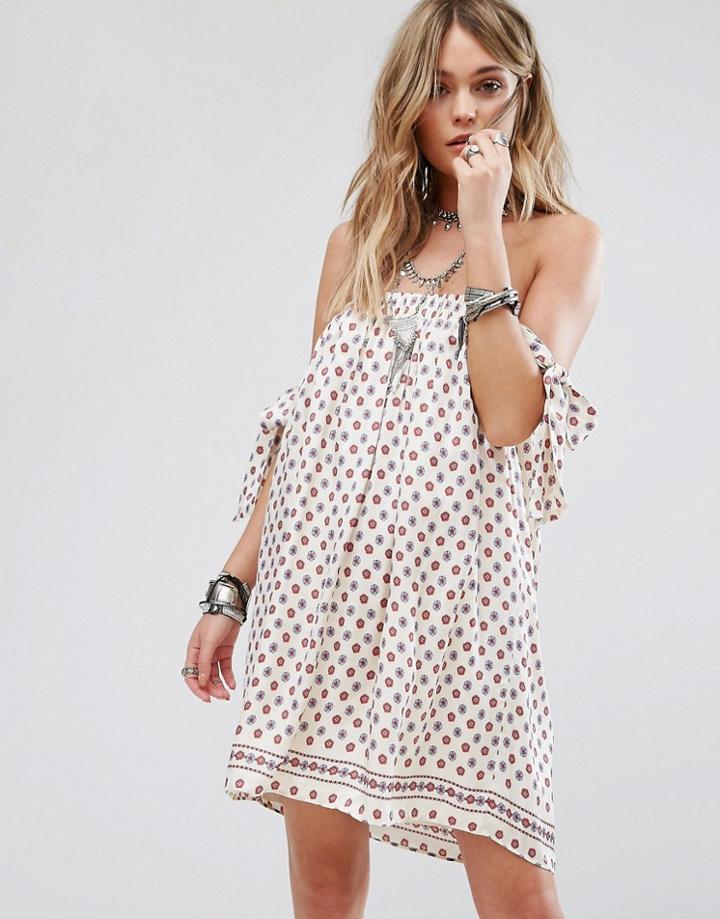 Tularose Polka Dot Scarf Party Dress - Multi