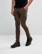 Heart & Dagger Pant With Cargo Pockets - Brown