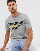 Reebok T-shirt With Vector Logo In Gray