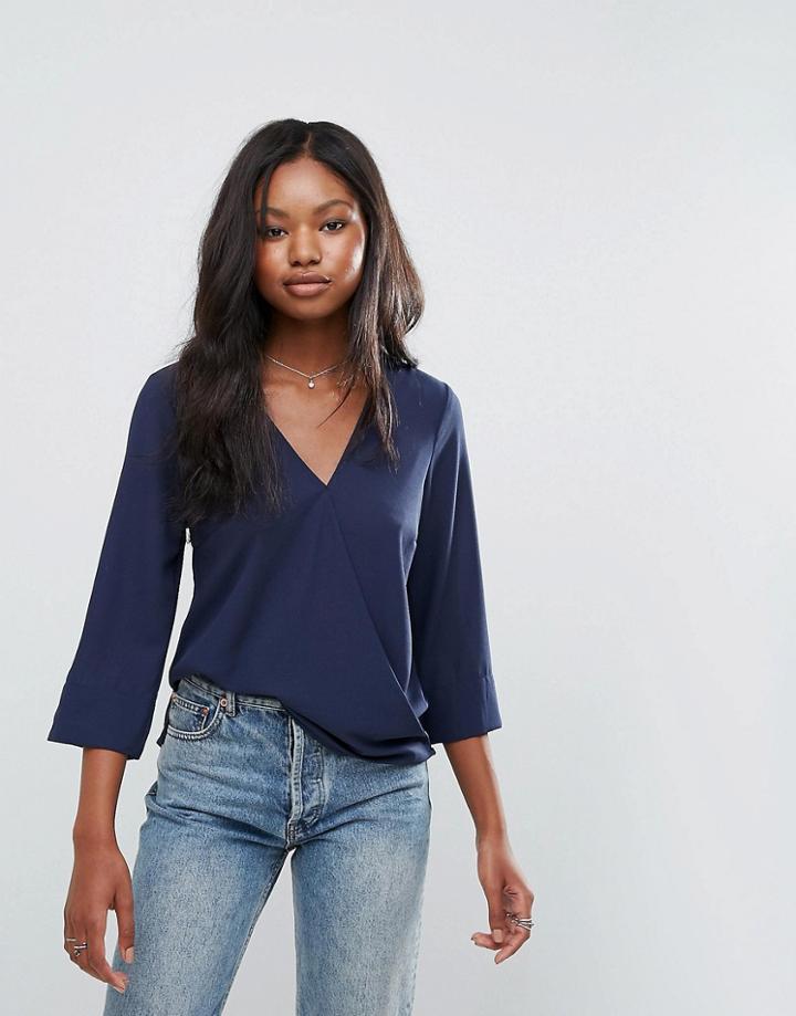 Vero Moda V Neck Top - Blue