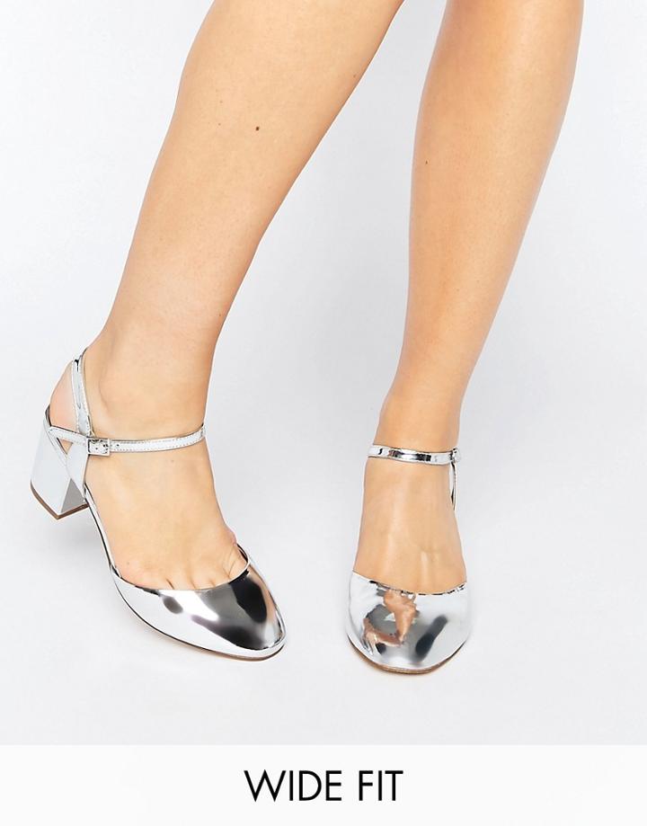 Asos Skybound Wide Fit Heels - Silver