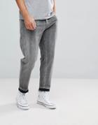 Selected Homme Jeans In Tapered Fit With Cropped Leg-gray