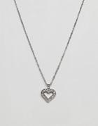 Ted Baker Silver Heart Charm Necklace - Silver