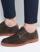 Ted Baker Reith Suede Brogue Shoes - Brown