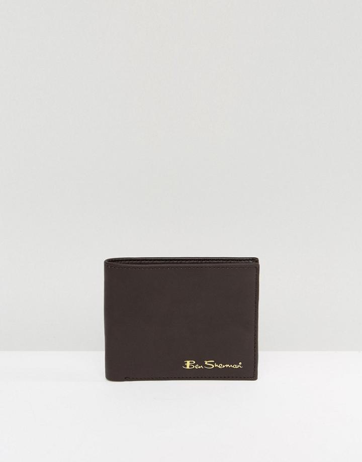 Ben Sherman Classic Leather Wallet - Brown