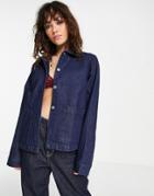 Bolongaro Trevor Denim Worker Jacket In Blue