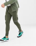 Only & Sons Slim Jogger With Combat Pockets - Green