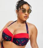 Simply Be Magisculpt Bikini Top In Cherry Print-multi