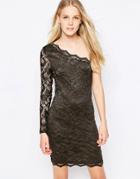 Vila Society One Shoulder Lace Dress - Vila Society One Sho