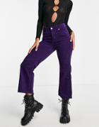 Dr Denim Cadell Cropped Loose Fit Jeans In Purple