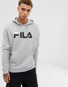 Fila Black Axel Hoodie With Logo In Gray - Gray
