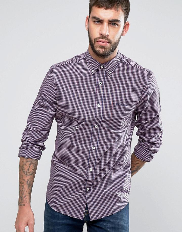 Ben Sherman Regular Fit Checked Shirt - Blue