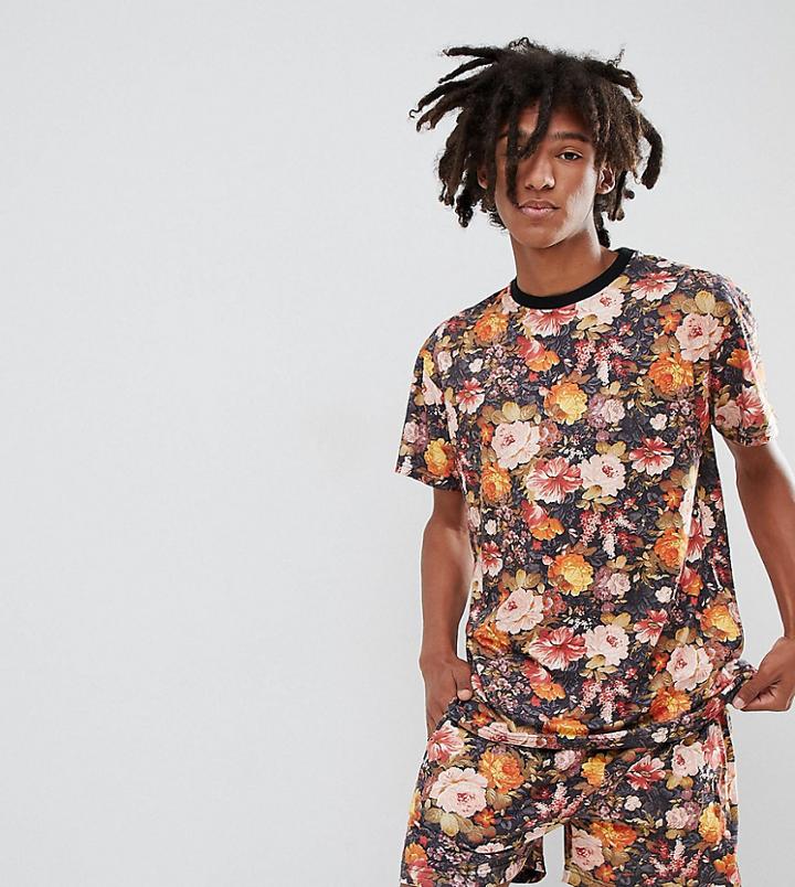 Milk It T-shirt In Floral Print - Pink
