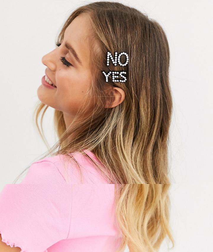 Pieces Yesi Yes No Hair Slides