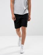 Asos Denim Shorts In Slim Black With Utility Detailing - Black