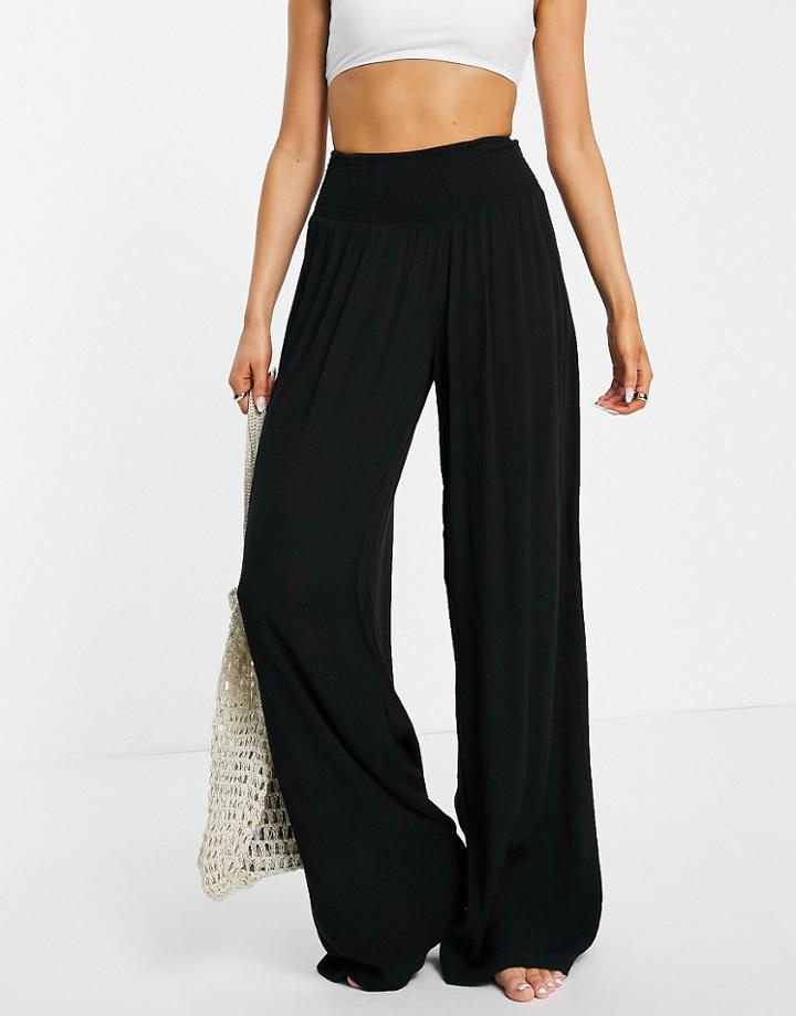 Vero Moda Beach Pants In Black