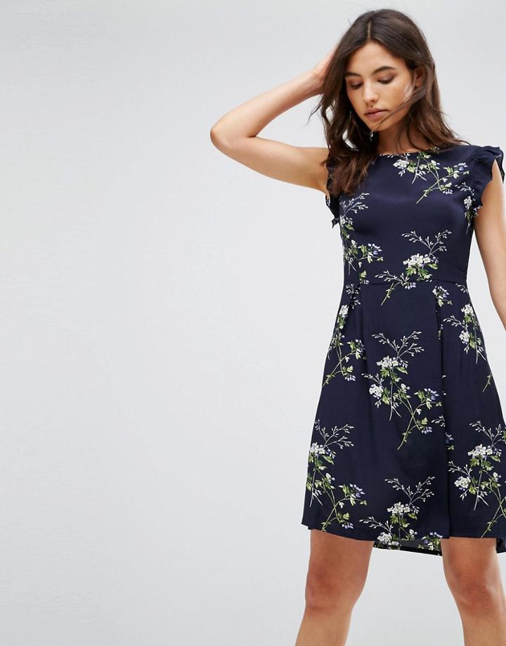 B.young Ruffle Sleeve Dress - Multi