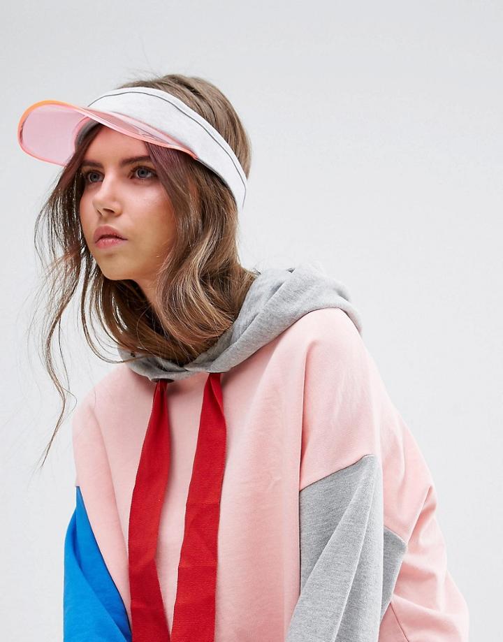 Asos Pink Brim Visor Hat - Pink