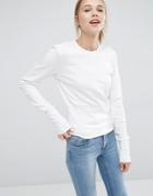 Cheap Monday Sweatshirt With Heart Cut Out - White