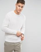 Asos Textured Sweater In Cream - Beige