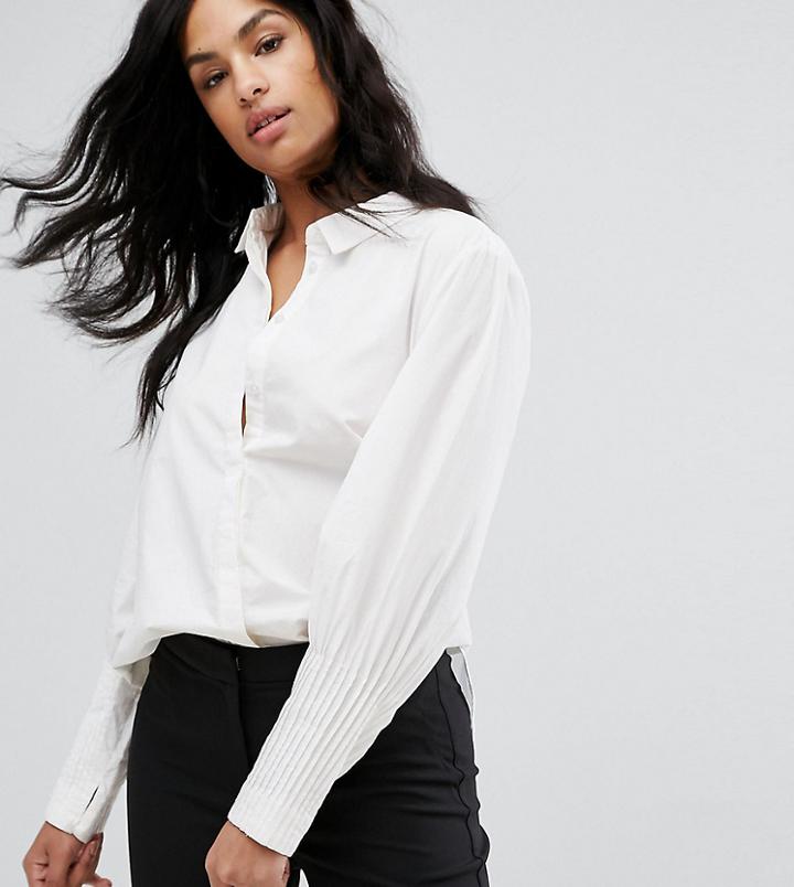 Vero Moda Tall Oversized Sleeve Shirt - White