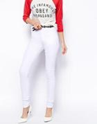 Asos Ridley Skinny Jeans In White - White