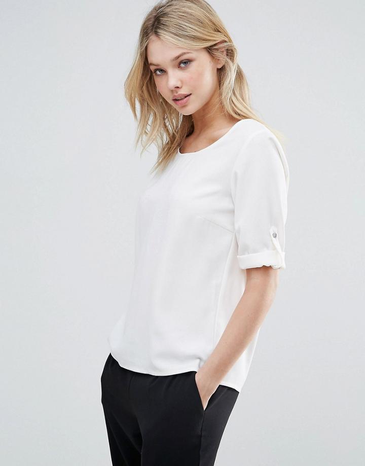 Only You Lin 3/4 Sleeve Shell Top - White