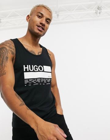 Hugo Bodywear Logo Print Tank In Black