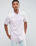 Asos Regular Fit Viscose Acid Wash Shirt In Lilac - Purple