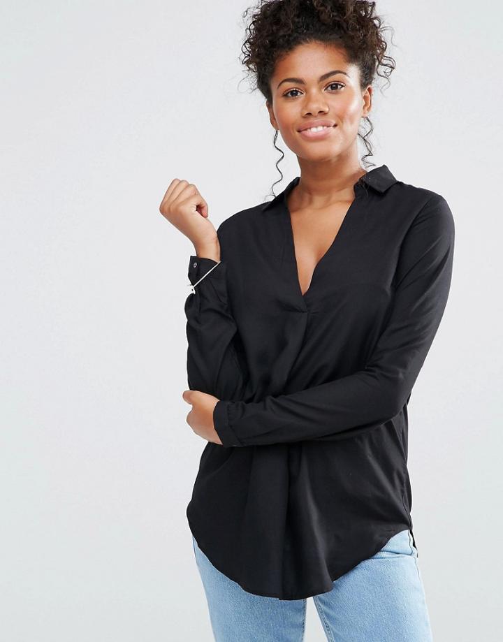 Vila Fornial Long Sleeve Shirt - Black