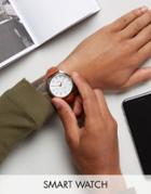 Timex Iq Leather Hybrid Smart Watch In Tan - Tan
