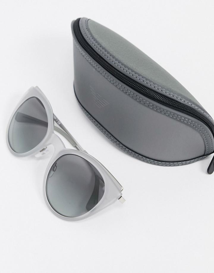 Emporio Armani Cat Eye Sunglasses In Gray-grey