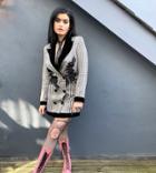 Labelrail X Sophia Hadjipanteli Tartan Sequin Double-breasted Blazer Dress In Multi
