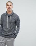 Jack & Jones Knitted Sweater With Funnel Neck - Black