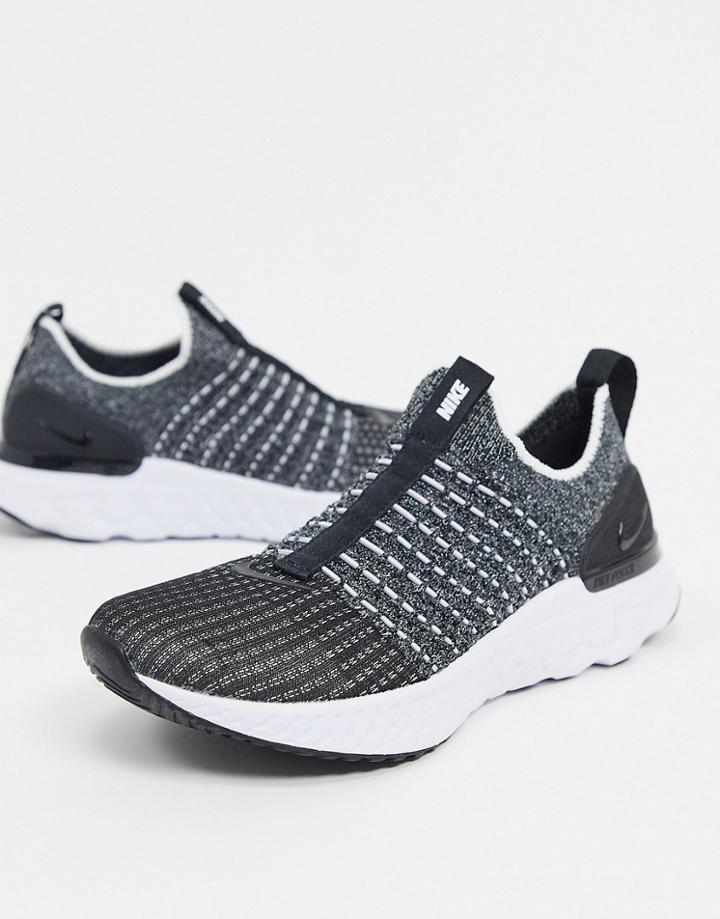 Nike Running React Phantom Sneakers In Black
