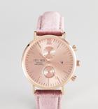 Reclaimed Vintage Inspired Chronograph Velvet Watch In Pink Exclusive To Asos - Pink
