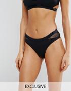 Free Society Meshin Around Black Bikini Bottom - Black