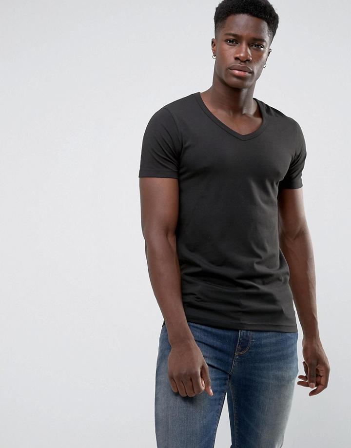 Jack & Jones Core Basic V-neck T-shirt - Black