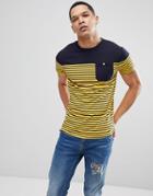 Soul Star Stripe Pocket T-shirt - Navy
