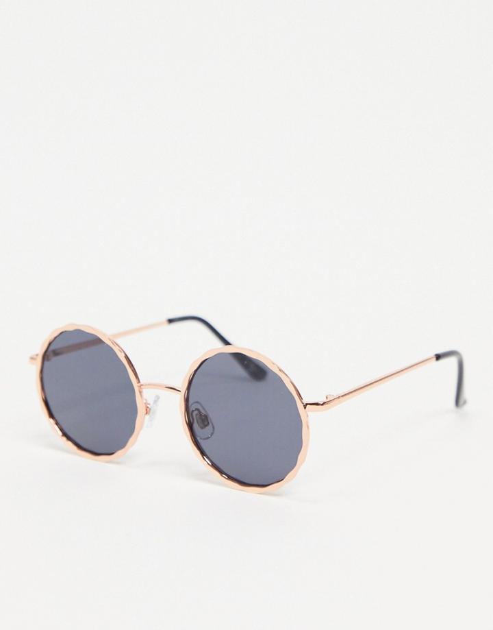 Madein. Round Lens Sunglasses-gold
