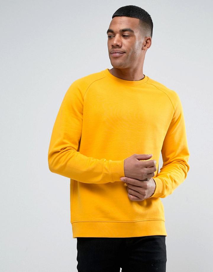 Asos Sweatshirt In Yellow - Yellow