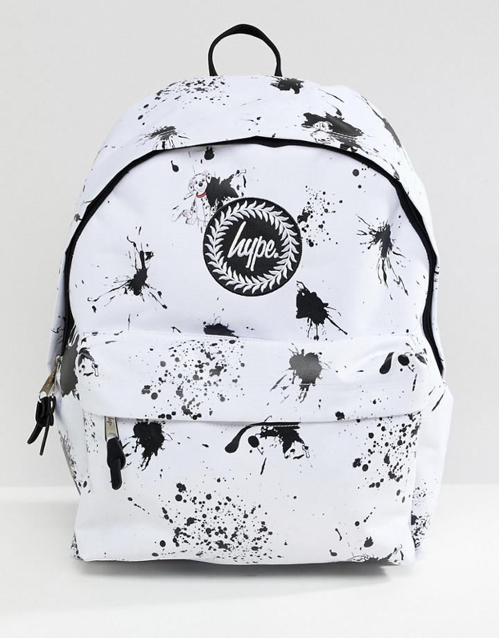 Hype Backpack In Disney Dalmation Print - White
