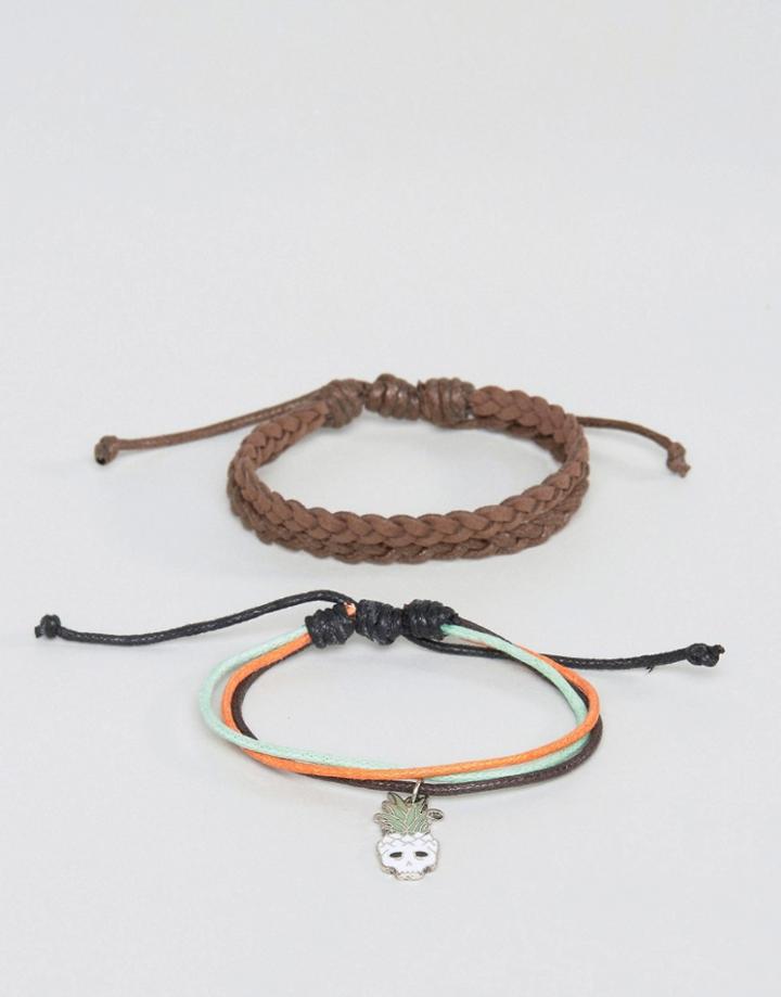 Classics 77 Pineapple Skull Bracelet In Pack - Multi